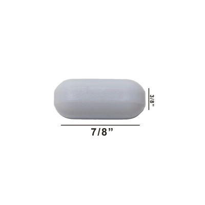 Bel-Art Spinbar Teflon Polygon Magnetic Stirring Bar; 7/8 X 3/8 IN, White, Without Pivot Ring