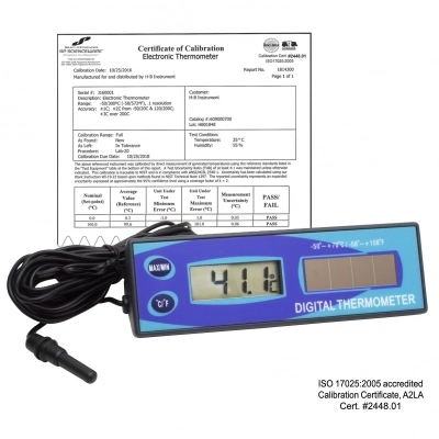 Durac Calibrated Electronic Thermometer With Waterproof Sensor;-50/70C