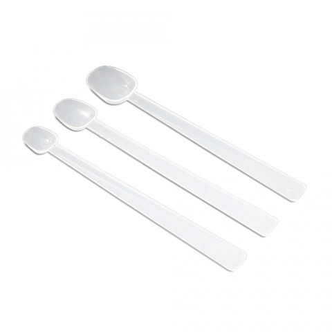 Bel-Art Earth-Friendly Long Handle Sampling Spoon; 4.93mL, PLA Resin (Pack of 10)