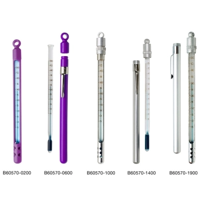 Enviro-Safe Liquid-In-Glass Pocket Thermometer;20 To 120F, Window Plastic Case