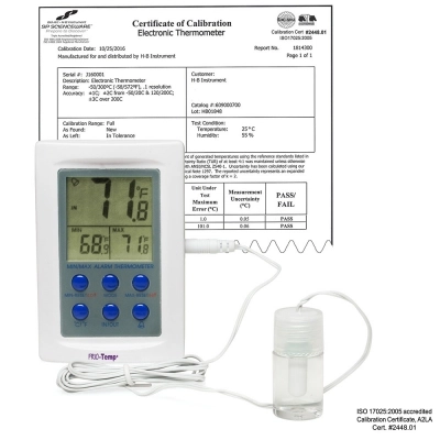 Frio Temp Calibrated Dual Zone Electronic Verification Thermometer;-50/70C