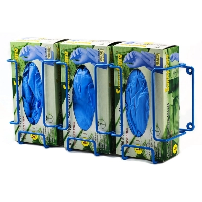 Bel-Art Poxygrid Glove Dispenser Rack; Triple Box Holder, Blue