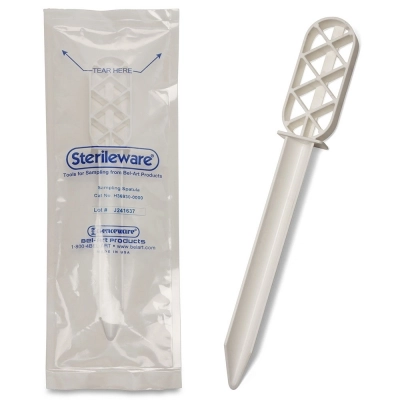 Bel-Art Sampling Spatula; V Shaped, 9 in, Individually Wrapped (Pack of 100)
