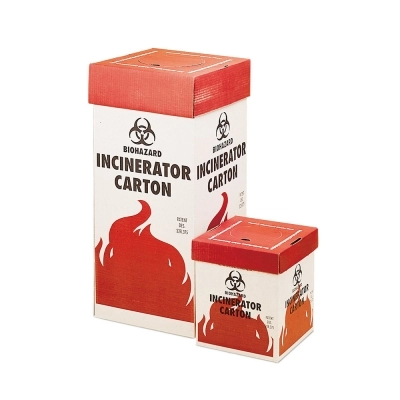 Bel-Art Cardboard Biohazard Incinerator Cartons 8 X 8 X 10 IN (Pack of 6)