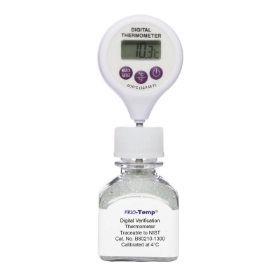 H-B FRIO-TEMP CALIBRATED ELECTRONIC VERIFICATION LOLLIPOP STEM THERMOMETER; 0/70C (32/158F), 4C REFR
