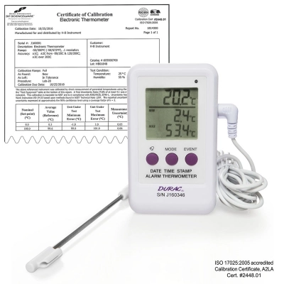 Durac Calibrated Electronic Thermometer With Stainless Steel Probe;-50/200C