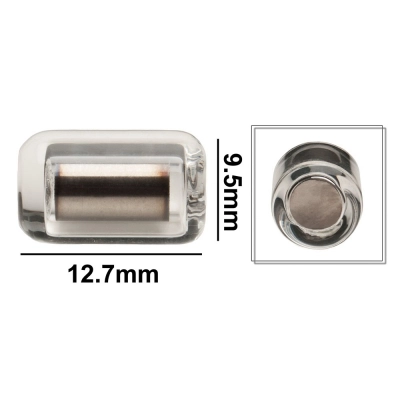 Bel-Art Pyrex Magnetic Stirring Bar; Glass Encapsulated; 12.7 X 9.5MM