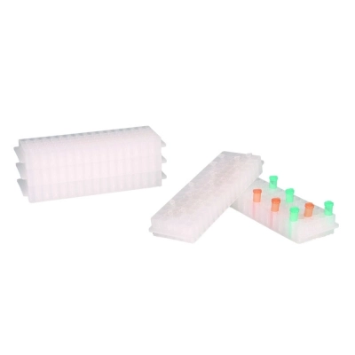 Bel-Art Reversible PCR and Microcentrifuge Tube Rack;For .2ML or 1.5-2ML Tubes, 80 Places, Natural