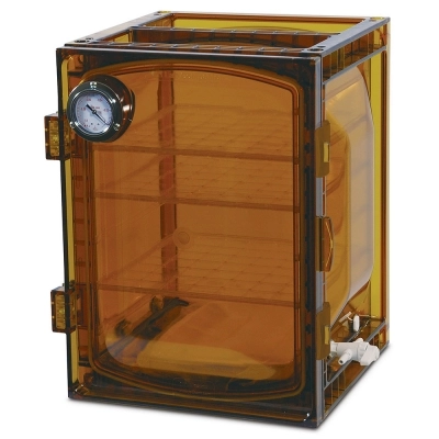 Bel-Art Lab Companion Cabinet Vacuum Desiccator, 45L, UV, Amber 42400-4131