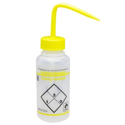 Bel-Art Safety-Labeled 2-Color Isopropanol Wide-Mouth Wash Bottle 11646-0624 (Pack of 6)