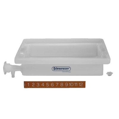 Bel-Art General Purpose Polyethylene Tray With Faucet; 21 1/2 X 25 1/2 X 4 IN
