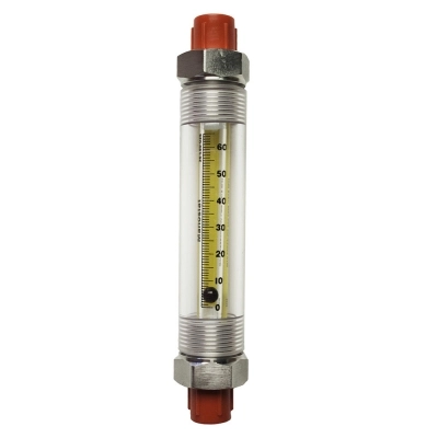 Bel-Art Riteflow Borosilicate Glass Guarded Flowmeter; 65MM Scale, Size 5