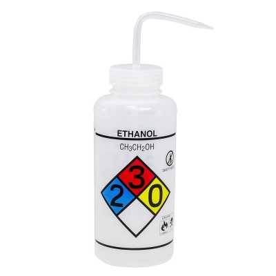 Bel-Art Safety-Vented/Labeled 4-Color Ethanol Wash Bottle 11832-0019 (Pack of 2)