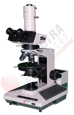 Olympus Trinocular Polarized Light Microscope with a Circular Stage