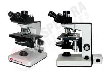 USED LEITZ LABORLUX 12 TRINOCULAR PHASE CONTRAST MICROSCOPE