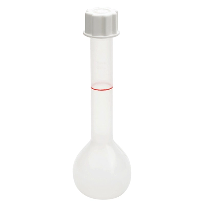 Kartell 50mL PP Volumetric Flask with Screw Cap 241514-0050 (CS/5)