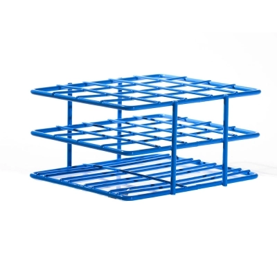 Bel-Art Poxygrid "Half-Size" Test Tube Rack;For 18-20MM Tubes, 20 Places, Blue