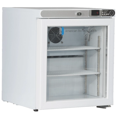 ABS 1 Cu Ft Premier Countertop Glass Door Refrigerator Freestanding ABT-HC-UCFS-0104G