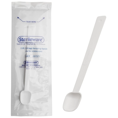 Bel-Art Long Handle Sterile Sampling Spoon; 2.46mL, Individually Wrapped (Pack of 200)