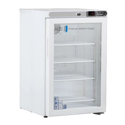 ABS 2.5 Cu. Ft. Undercounter Controlled Room Temperature Cabinet, Freestanding, Glass Door CRT-ABT-H