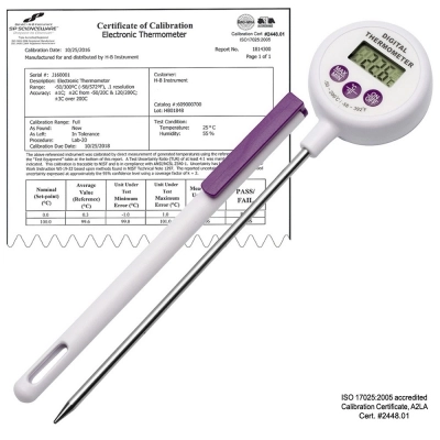 Durac Calibrated Electronic Stainless Steel Stem Thermometer,-50/200C