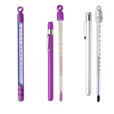 Bel-Art H-B DURAC Plus Pocket Liquid-In-Glass Thermometer; -30 to 120F, Closed Metal Case 60770-1900