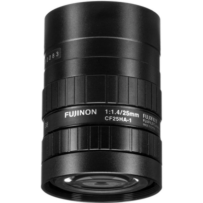 FUJINON C-Mount Lens, 25mm, 1.5 Megapixel, F1.4~F22 Iris Range, Model # CF25HA-1