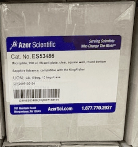 Azer Scientific 96-DWP 200 uL CS50 PLASTIC Sapphire Advance