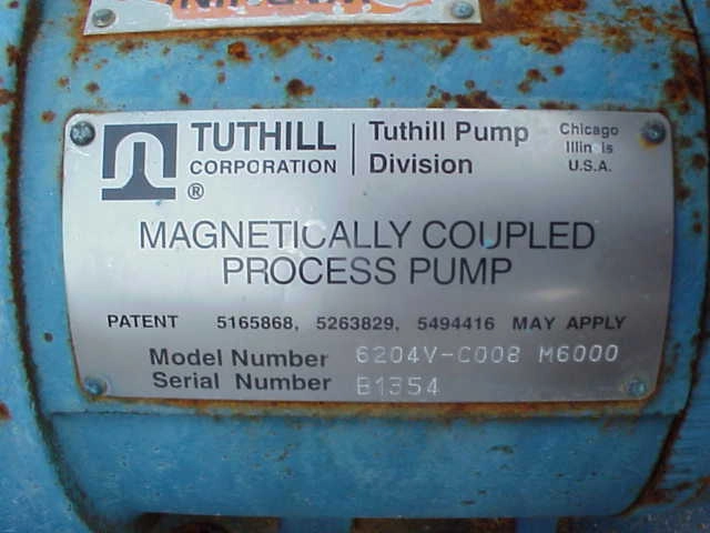Tuthill 6200 Series magnetically coupled, leak free