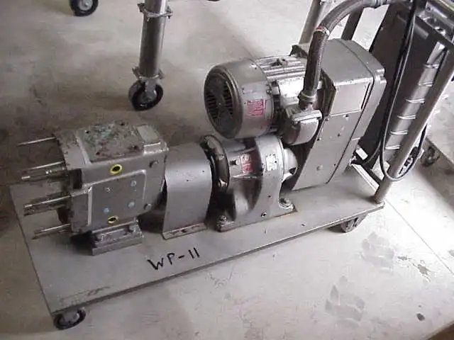 Stainless Steel, rotary lobe, Waukesha Sanitary Pump.  Size 60