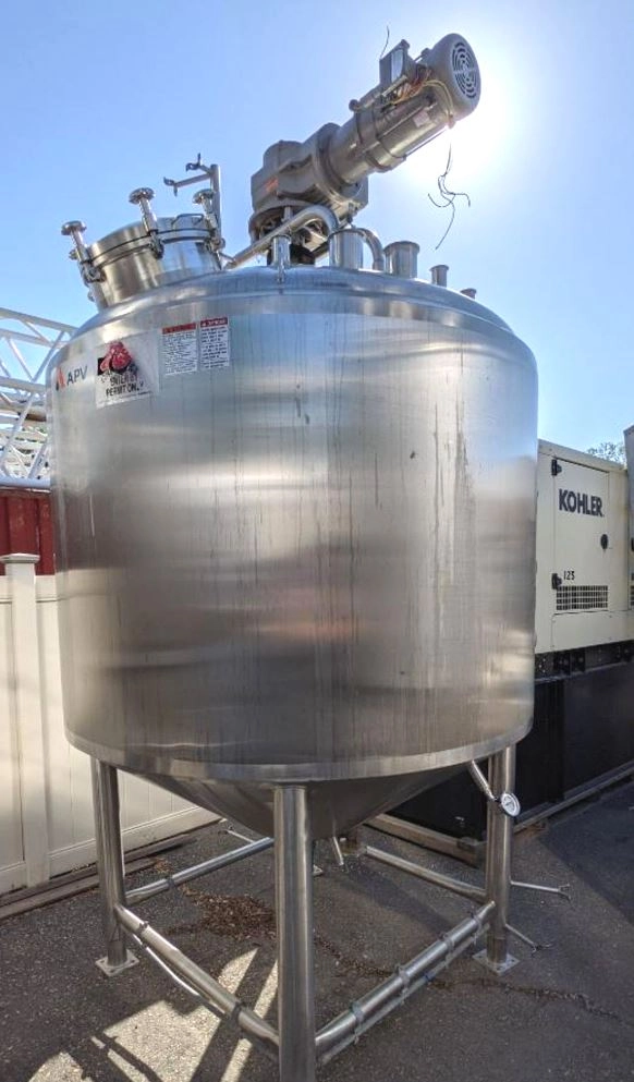 1000 Gallon APV Jacketed Processor / Kettle with Sweep Mixer Scrape surface agitation