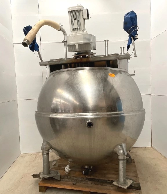 500 Gallon jacketed Groen Kettle with Sweep Scrape agitation. Model INA-500