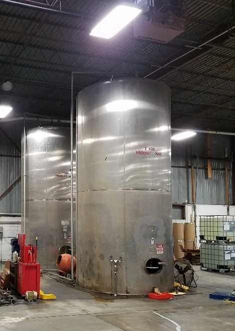 8,500 gallon 316 stainless steel storage tank
