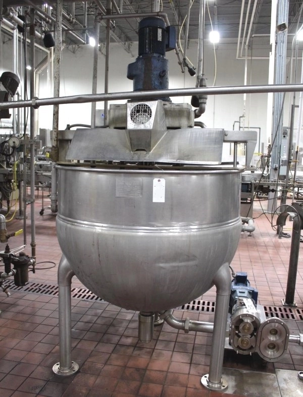 250 Gallon Hamilton Jacketed Kettle with Triple motion agitation for sale
