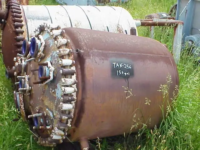 150 Gallon Glass Lined, Carbon Steel Tank