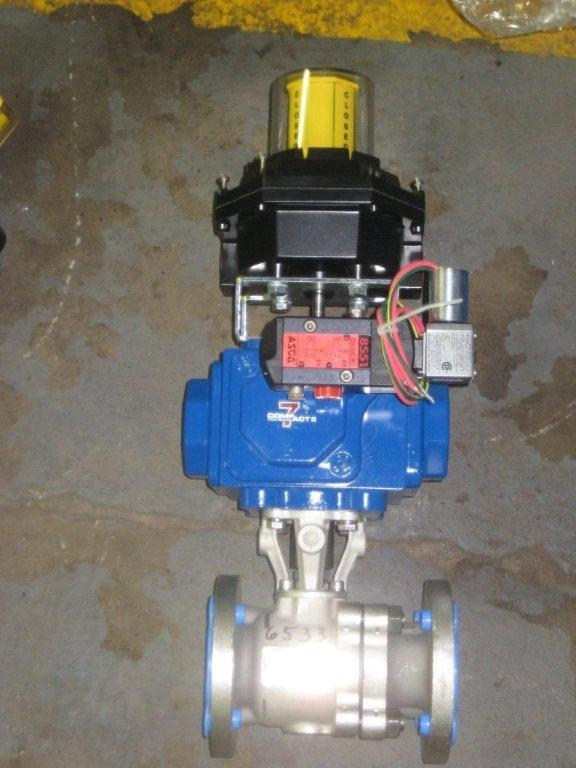 UNUSED 1-1/2" Hastelloy-C22 full port Pneumatic Ball valve