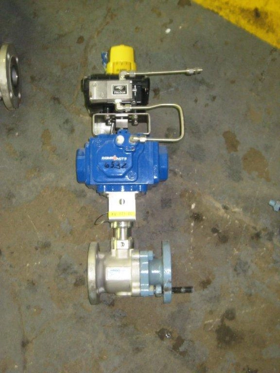 Used 1-1/2" Hastelloy-C full port Pneumatic Ball valve