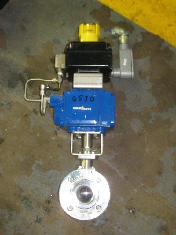 Used 1-1/2" Hastelloy-C full port Pneumatic Ball valve