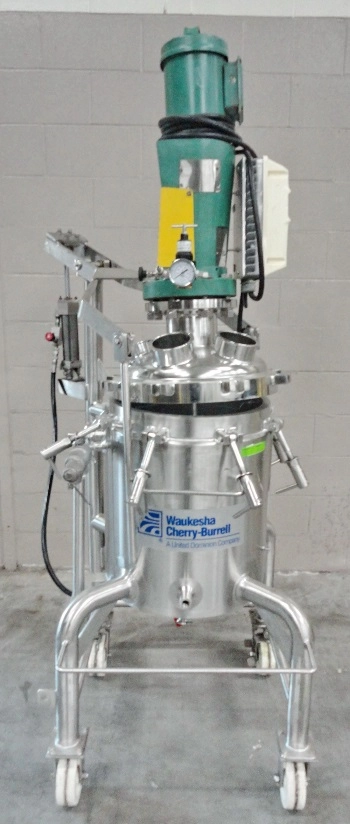 50 Liter (13 Gal.) Waukesha/Cherry Burrell 316SS Sanitary Mixing Tank/Reactor