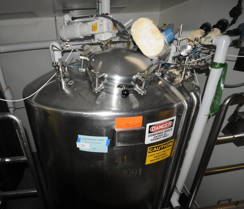 1200 Gallon (4500 Liter) Sanitary Pharmaceutical Reactors
