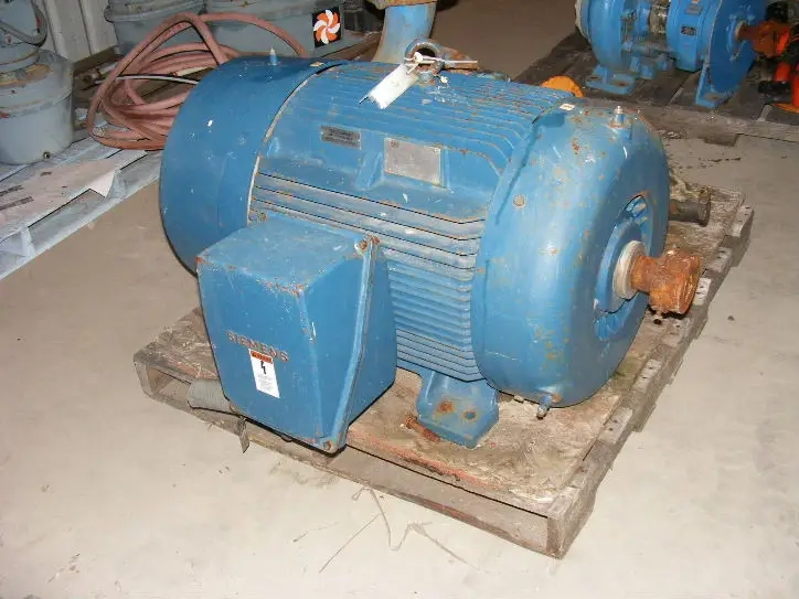 125 HP Siemens Electric Motor 3575 RPM 444TS Frame