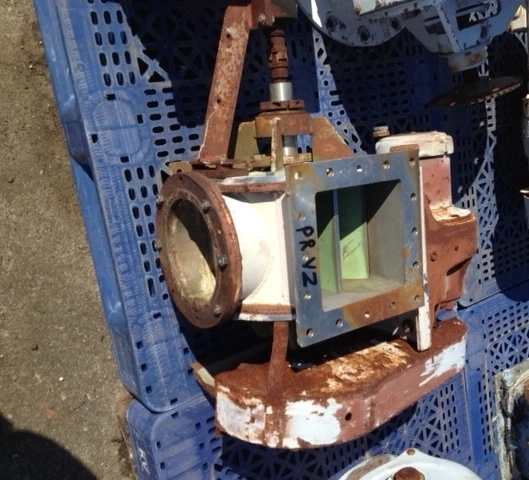 8" Square x 17" Ht. Young Rotary Air Lock Valve/Feeder