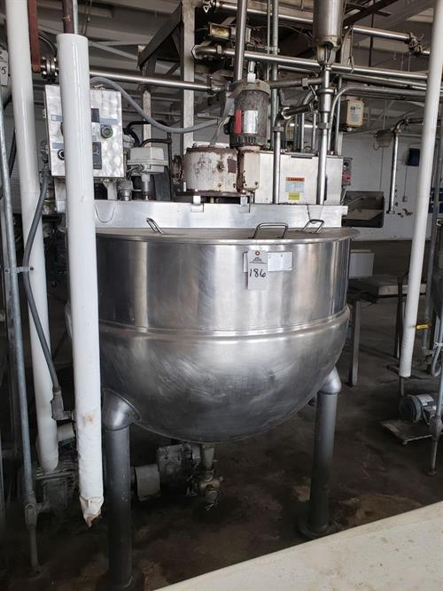 Groen RA-200 200 Gallon SS Single Action Cooking & Mixing Kettle