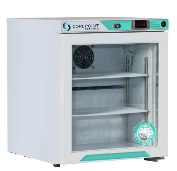 1 cu. ft. Corepoint Scientific™ White Diamond Series Countertop Refrigerator Freestanding