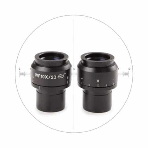 Euromex HWF 10x/22 mm eyepiece with 10/100 micrometer and cross hair