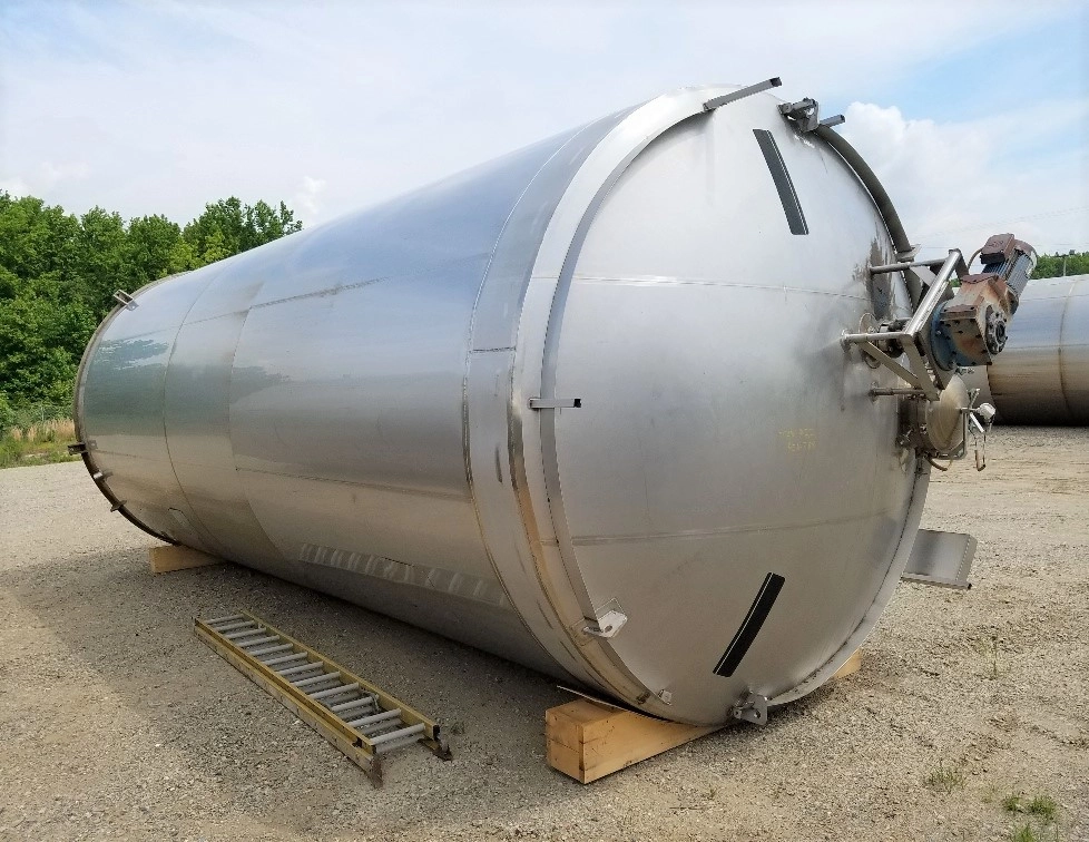 Cherry Burrell 15,000 Gallon Stainless Steel Aseptic Jacket Vacuum Rated Vertical Mix Tank/Reactor
