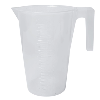 Bel-Art Tall Form 2000ML Polypropylene Graduated Pitcher; 20ML Graduation