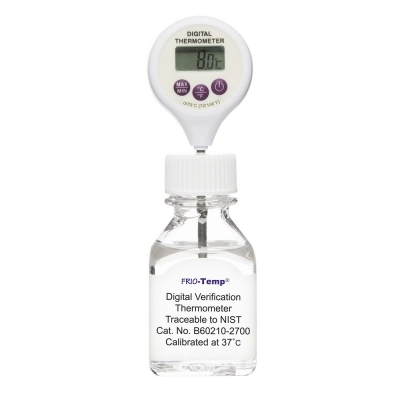 H-B FRIO-TEMP CALIBRATED ELECTRONIC VERIFICATION LOLLIPOP STEM THERMOMETER; 0/70C (32/158F), 37C INC