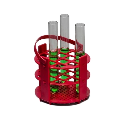Bel-Art No-Wire Round Test Tube Rack;For 13-16MM Tubes; Red