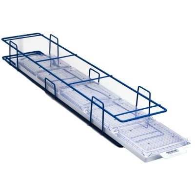 Bel-Art Modular Ultra-Low Freezer Rack With Drawer;5 Places, Blue